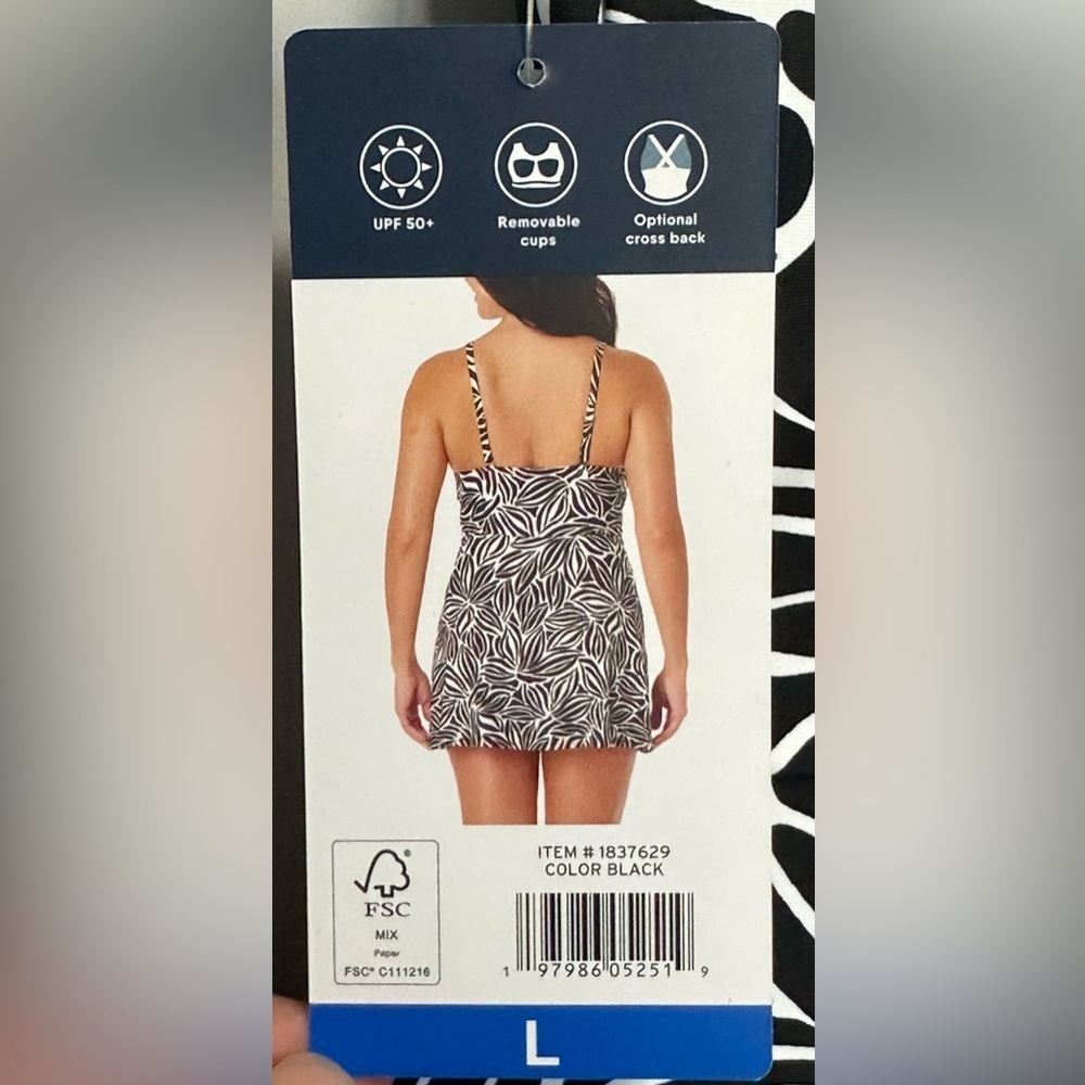 ☀️NWT Lands' End Women’s V-Neck Tulip Wrap Swim Dress – Sizes L☀️ - Picture 6 of 14